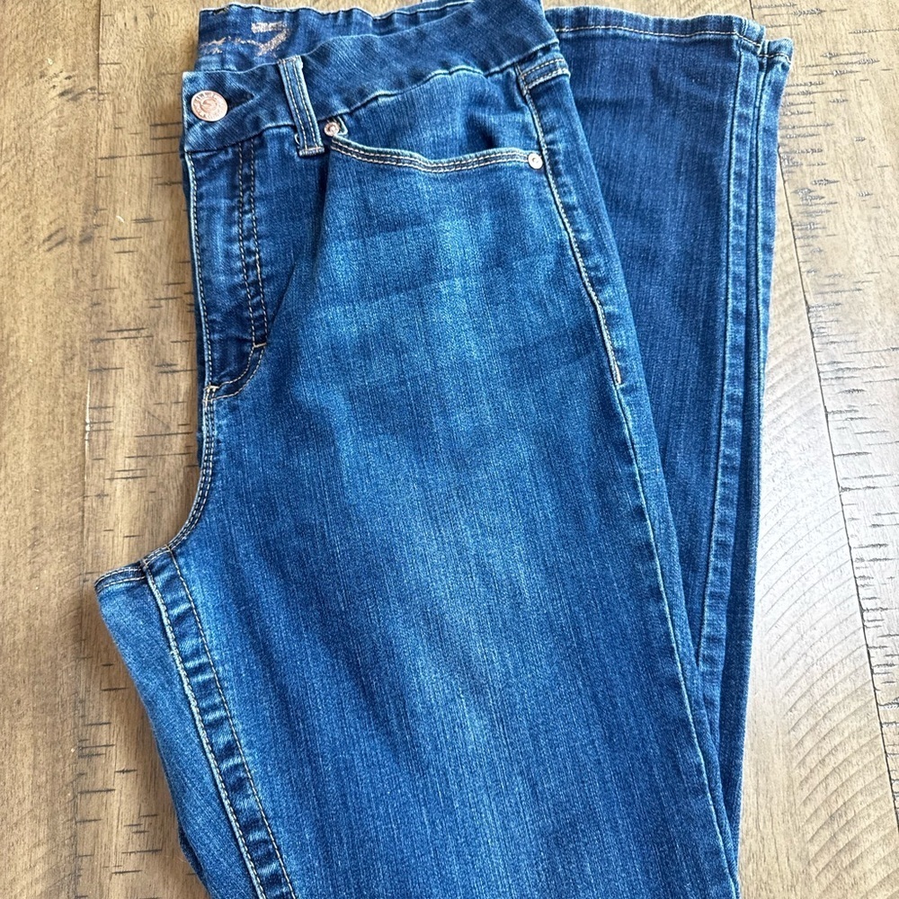 Seven7 Women's Straight Leg Jeans in Deep Blue
